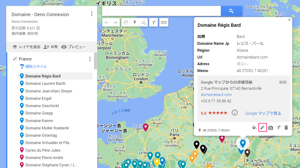 Google My Map Editing